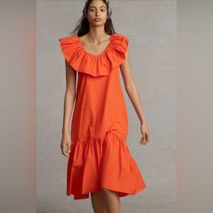 Anthropologie WHIT Two Flouncey Ruffled Maxi Dress